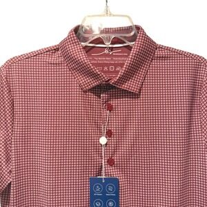 Boston Scott Golf Polo Shirt Small‎ Crimson Modern Fit UPF50 Mens Small NEW